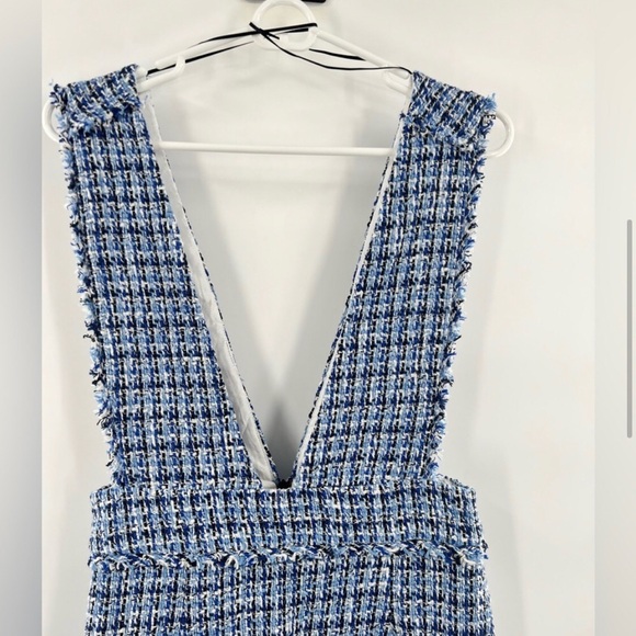 Zara Overall Textured Pinafore Dress Bloggers Favorite - Picture 6 of 12